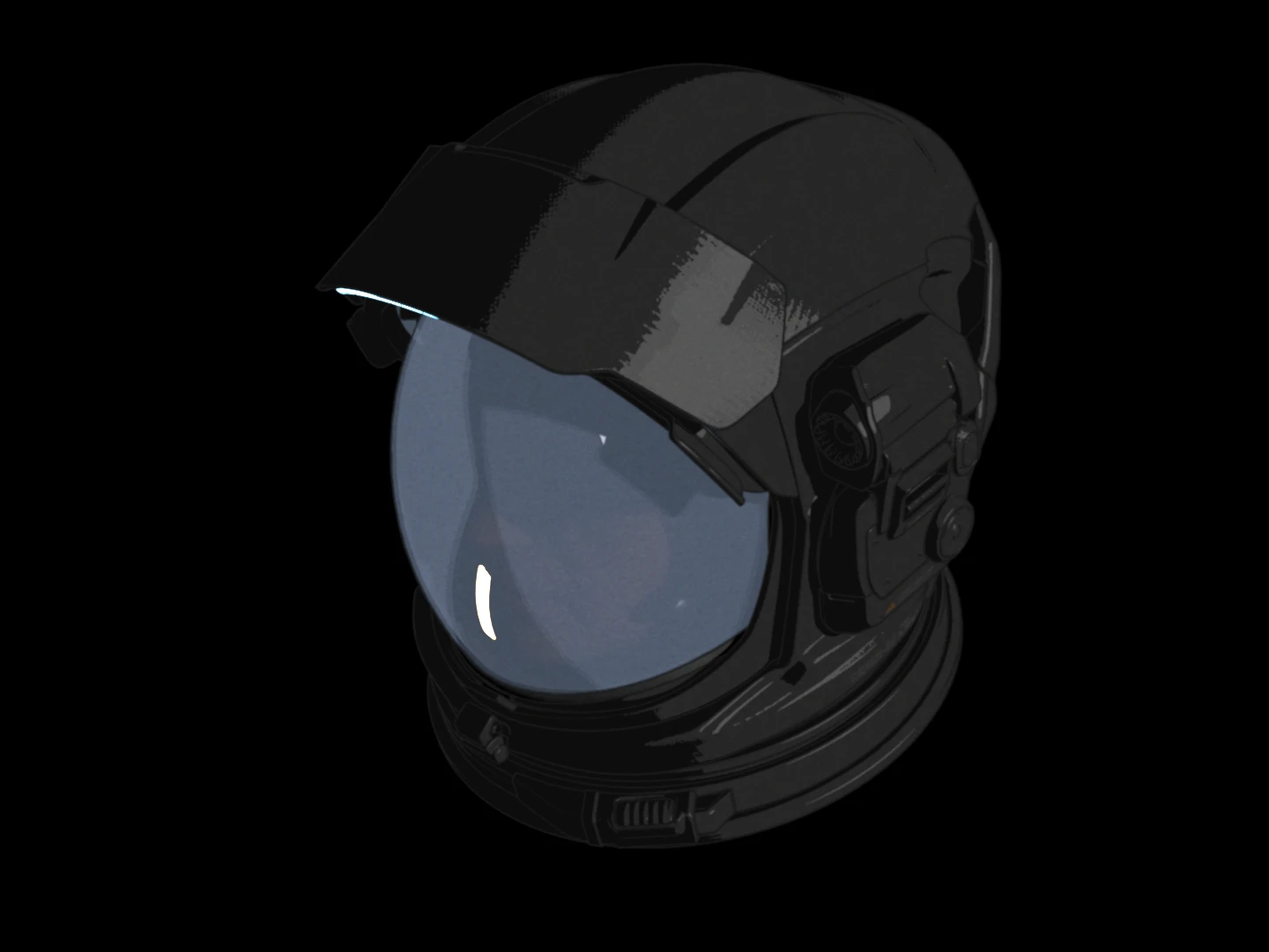 3d render of space helmet
